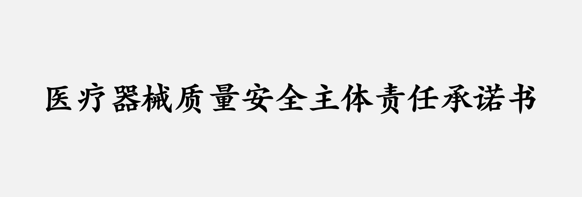 醫療器械質量安全主體責任承諾書